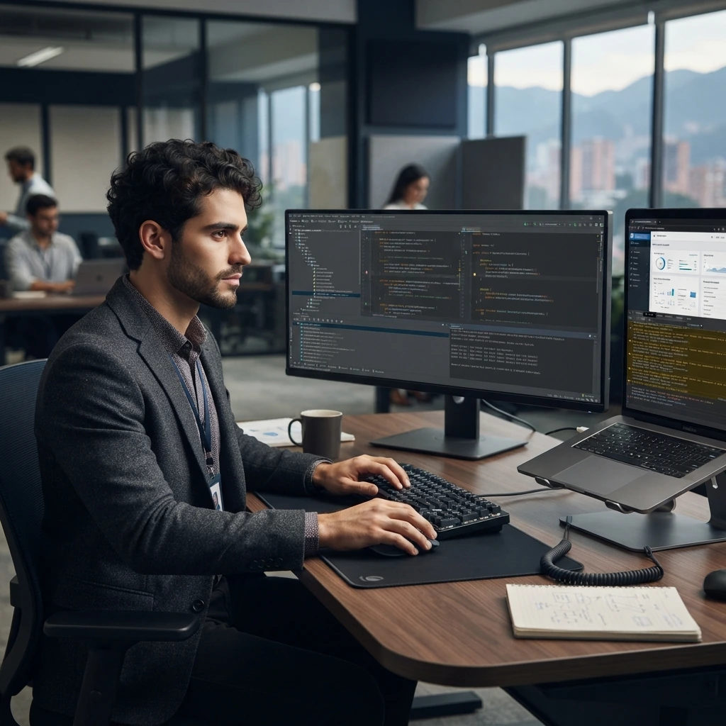 Interfaz de una aplicación o software empresarial.